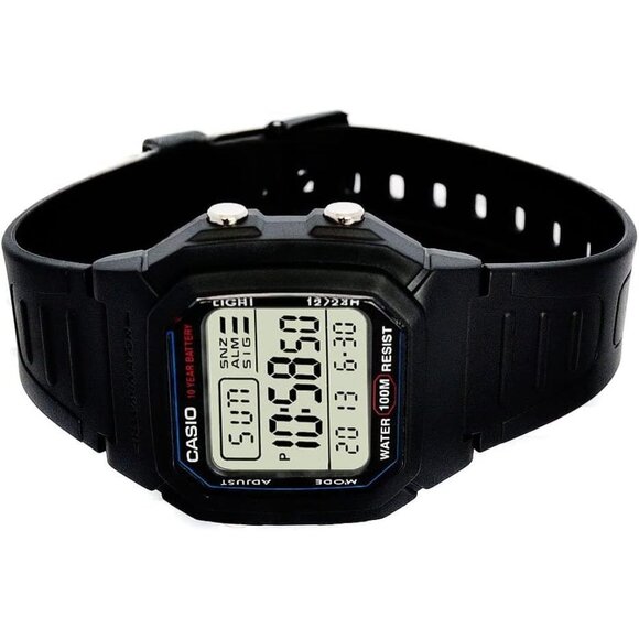 Casio Men’s W800h-1av Classic Sport Watch With Black Band 10-year battery life - Picture 3 of 7